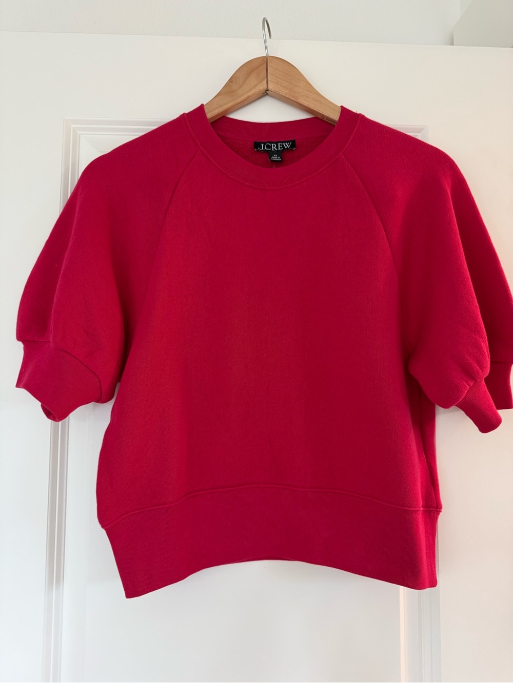 J Crew NWT Heritage terry puff-sleeve sweatshirt Size XS - Picture 2 of 6